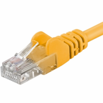 PremiumCord Patch kabel UTP RJ45-RJ45 CAT6 1m žlutá