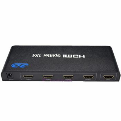 PremiumCord HDMI splitter 1-4 porty kovový s napájením, 4...