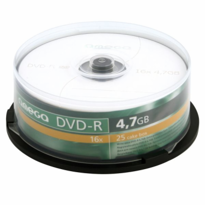 Omega DVD-R 4,7GB 16x, cakebox, 25ks (OMD1625-)