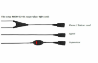 Jabra Supervisor Y-cord, QD-2xQD (mute switch)