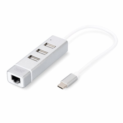 DIGITUS USB 2.0 3-Port Hub & Rychlý Ethernet LAN Adaptér ...