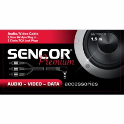 Sencor SAV 150-015 3,5mm jack AV 4pin - 3 cinch/RCA jack