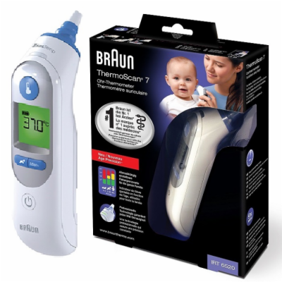 Braun IRT 6520 ThermoScan 7 bezdotykový teploměr, digitál...