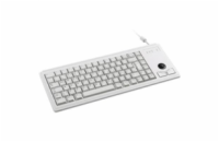 CHERRY klávesnice G84-4400, trackball, ultralehká, USB, EU, šedá