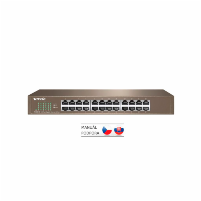 Tenda TEG1024D 24x Gigabit Switch, Fanless-bez ventilátor...