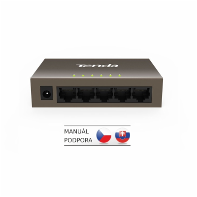 Tenda TEF1005D - 5x 10/100Mbps Switch, Fanless-bez ventil...