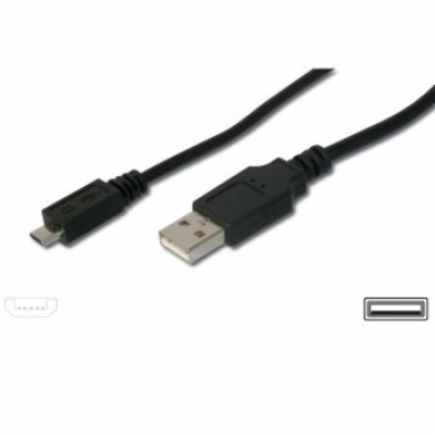 PREMIUMCORD Kabel USB 2.0 A - Micro B propojovací 1m