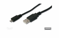 PremiumCord Kabel micro USB 2.0, A-B 0,5m