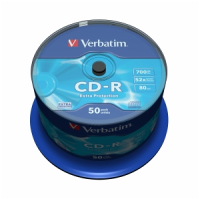 VERBATIM CD-R80 700MB/ 52x/ Extra Protection/ 50pack/ spi...