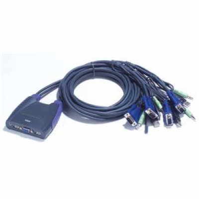 ATEN KVM switch CS-64U USB 4 PC mini, 1,8 metru