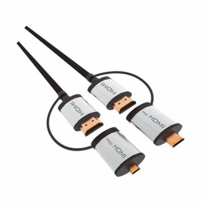 Omega OCHBA1G kabel HDMI v1.4 černý 1,5m + adapter na min...