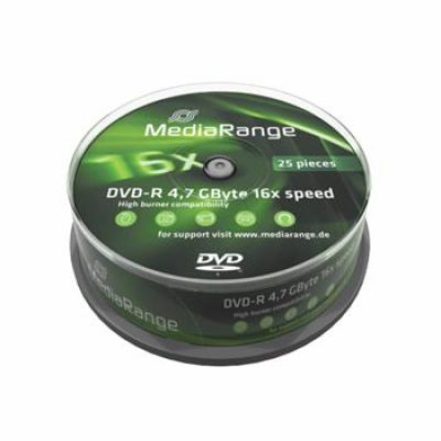 DVD-R MediaRange 4,7GB  16x SPINDL (25pack)