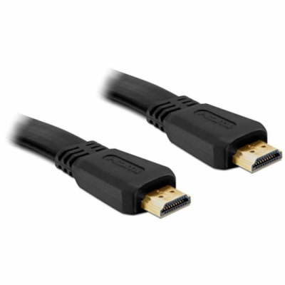 Delock HDMI 1.4 kabel A/A samec/samec, plochý, 1m (82669)