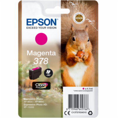 Epson Singlepack Magenta 378 Claria Photo HD Ink