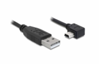 Delock kabel USB 2.0 A-samec > USB mini-B 5-pin samec pravoúhlý, 1 metru