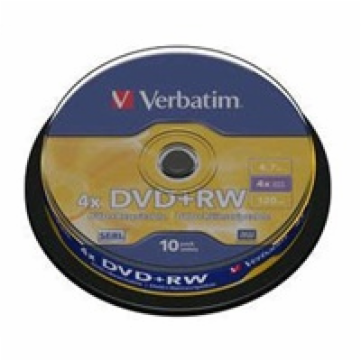 VERBATIM DVD+RW(10-Pack)Spindle4x/DLP/4.7GB