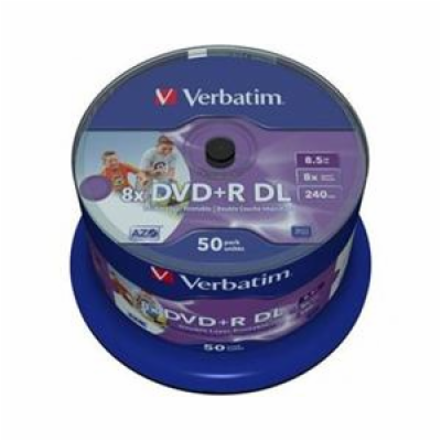 DVD+R Verbatim 8,5 GB (240min) DL 8x Printable 50-cake