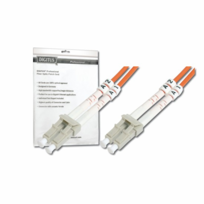 DIGITUS Fiber Optic Patch Cord, LC to LC, Multimode, OM3,...