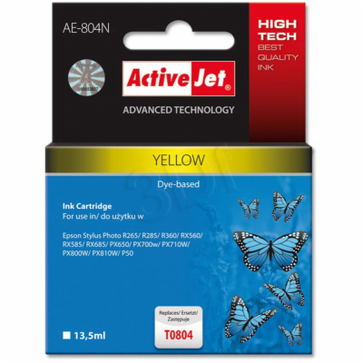 ActiveJet inkoust Epson T0804 R265/R360/RX560 Yellow, 12 ...