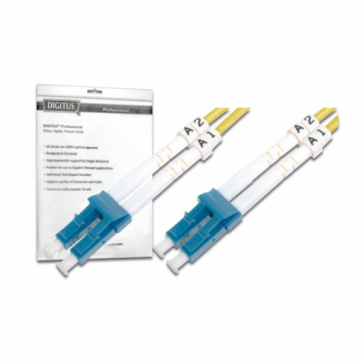 DIGITUS Fiber Optic Patch Cord, LC to LC, Singlemode, OS1...