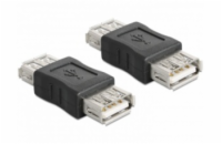 Delock USB Adapter, USB A černý samice/samice (spojka)