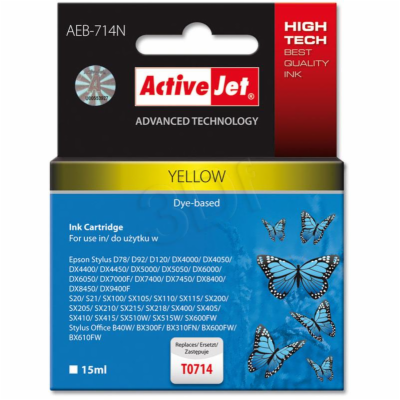 ActiveJet inkoust Epson T0714 D78/DX6000/DX6050 Yellow, 1...