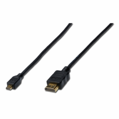 Digitus HDMI/D na HDMI/A připojovací kabel 1m, pozlacené ...