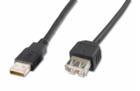 Digitus USB kabel prodlužovací A-A, 3m, černý