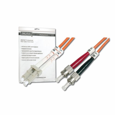 Digitus Fiber Optic Patch Cable, LC to ST,62.5/125 µ, Dup...