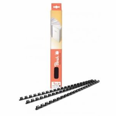 PEACH vazací hřbet Binding Combs 21 Rg A4 6mm, černý, pla...