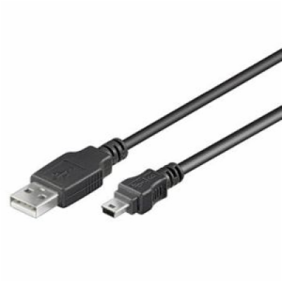 PremiumCord kabel USB 2.0, A-B mini, 5pinů, 0,5m