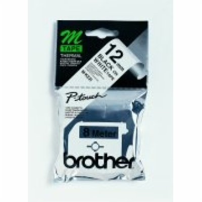 Brother - M-K231BZ, bílá/černá (12mm, nelaminovaná)