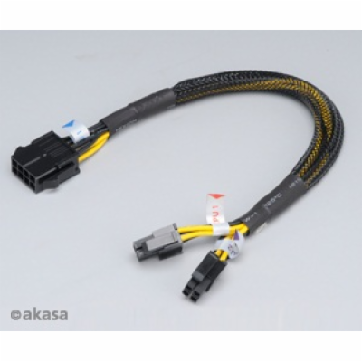 AKASA kabel  prodloužení k 8pin ATX PSU, 30cm