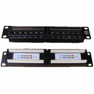 DATACOM Patch panel UTP 10" 12 port CAT5E, 2x6 pozic, 1U,...