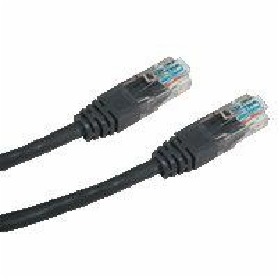 DATACOM Patch kabel UTP CAT5E 0,25m černý