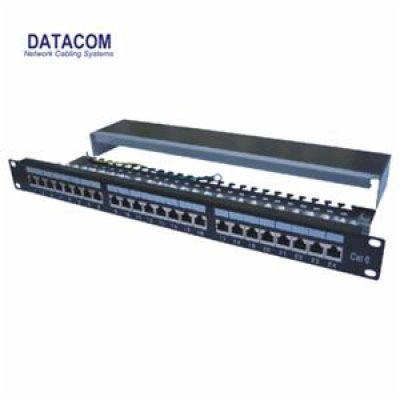 DATACOM Patch panel 19" STP 24 port CAT6 LSA 1U BK (3x8p)...