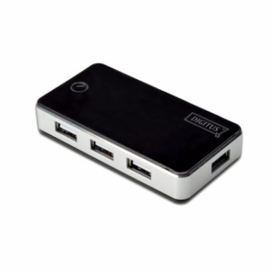 Digitus USB 2.0 Hub 7-port, 7x USB A / F, 1x USB mini vč....