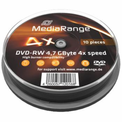 DVD-RW MediaRange 4.7GB  4x SPINDL (10pack)