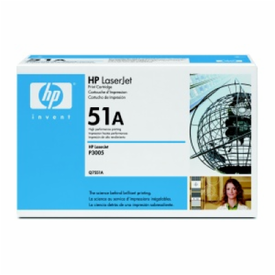 HP černý toner, Q7551A, LJ P3005/M3035 6500 str. originál