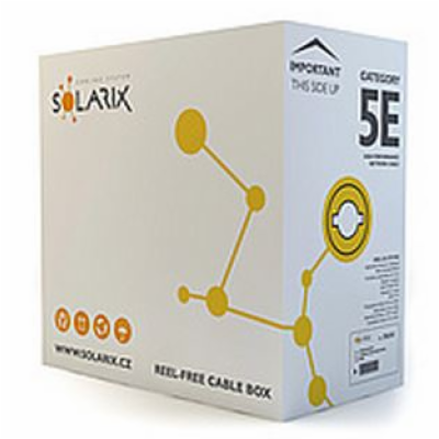 Kabel licna Solarix CAT5E UTP PVC šedý 305m/box SXKL-5E-U...