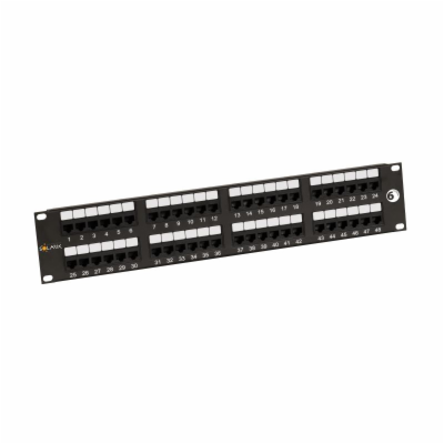 Solarix SX48-6-UTP-BK 19" Patch panel Solarix 48 x RJ45 C...