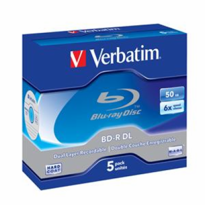 VERBATIM BD-R Blu-Ray DL 50GB/ 6x/ Jewel/ 5pack