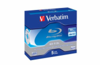 VERBATIM BD-R Blu-Ray DL 50GB/ 6x/ Jewel/ 5pack