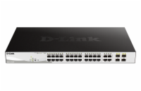 D-Link DGS-1210-28P D-Link DGS-1210-28P L2/L3 Smart+ PoE switch, 24x GbE PoE+, 4x RJ45/SFP, PoE 193W