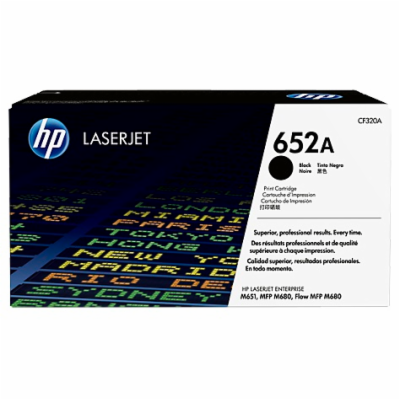 HP 652A Black LJ Toner Cart, CF320A (11,500 pages)