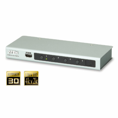 ATEN VS-481B 4-portový HDMI přepínač s dálkovým ovládáním...