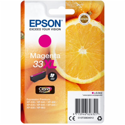 Epson Singlepack 33XL Claria Ink T3363 purpurová - origin...