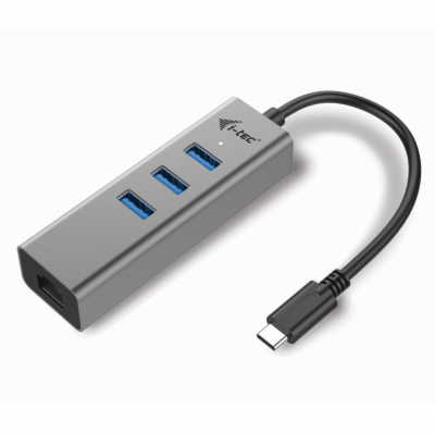 i-Tec USB-C 3.1 HUB 3port Metal + Gigabit Ethernet adapté...