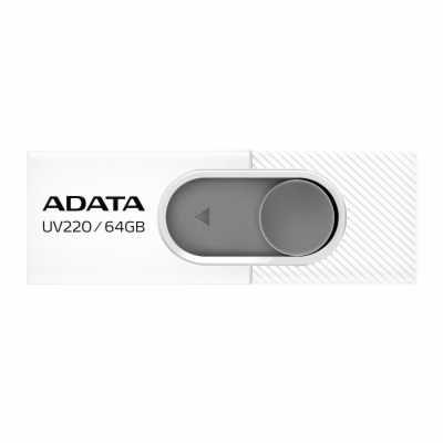 ADATA Flash Disk 32GB UV220, USB 2.0 Dash Drive, bílá/šedá