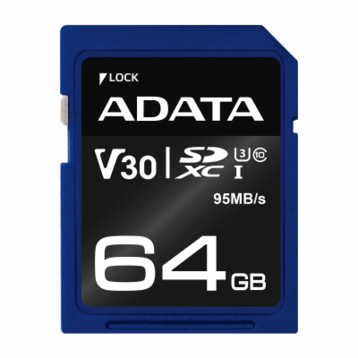 ADATA Premier Pro 64GB SDXC/ UHS-I U3 V30S CL10